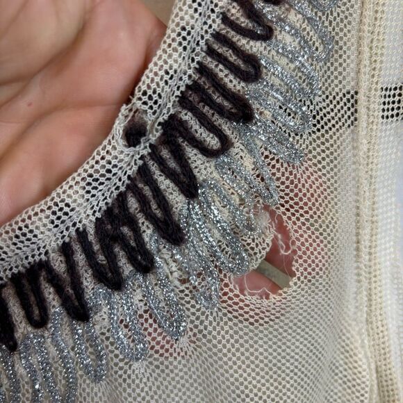 Ladies Anthro Project Alabama Sheer‎ Mixed Media Sleeveless Top Size Small - Picture 10 of 13